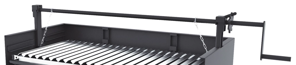 Barbacoa De Carbón Y Leña 80 Cm Con Elevador 4 Barbacoa De Carbón Y Leña 80 Cm Con Elevador - Imagen 2