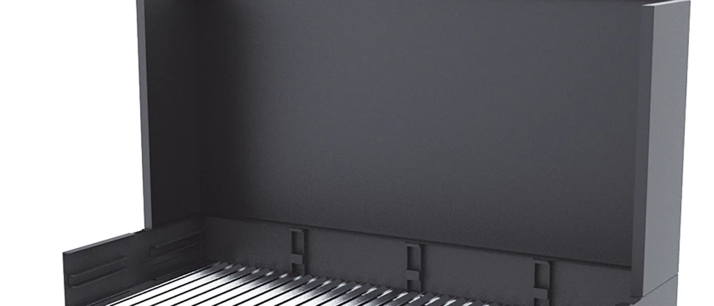 Barbacoa Carbón Y Leña 100 Cm Con Paravaientos 4 Barbacoa Carbón Y Leña 100 Cm Con Paravaientos - Imagen 2