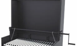 Barbacoa Carbón Y Leña 60 Cm Con Paravaientos Y Elevador -cocina al aire libre comercio Barbacoa Carbon y Lena 60 cm con Paravaientos y Elevador 2