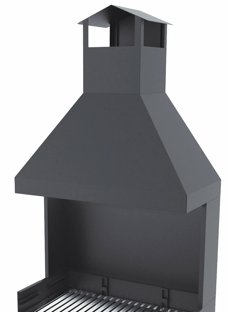 Barbacoa Carbón Y Leña 80 Cm Con Chimenea 4 Barbacoa Carbón Y Leña 80 Cm Con Chimenea - Imagen 2