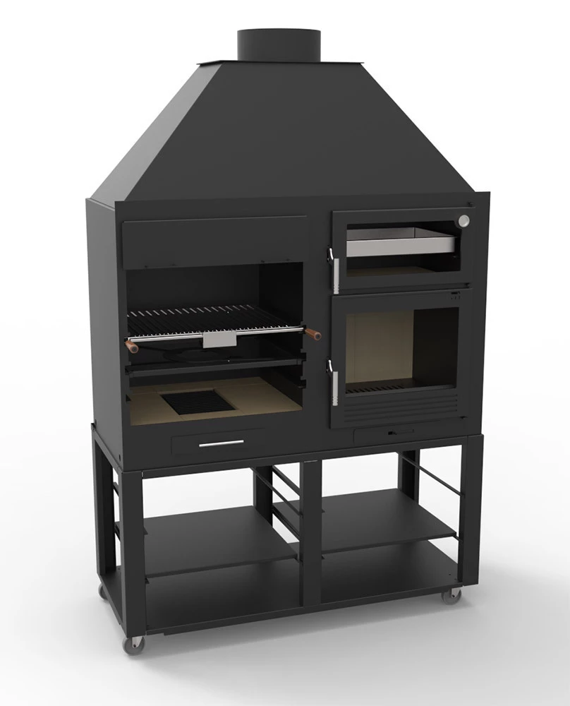 Barbacoa Argentina 140 Cm. Con Horno Y Estantes 3 Barbacoa Argentina 140 Cm. Con Horno Y Estantes