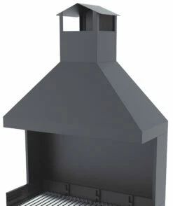 Barbacoa Carbón Y Leña 100 Cm Con Chimenea Y Carro -cocina al aire libre comercio Barbacoa Carbon y Lena 100 cm con Chimenea y Carro3