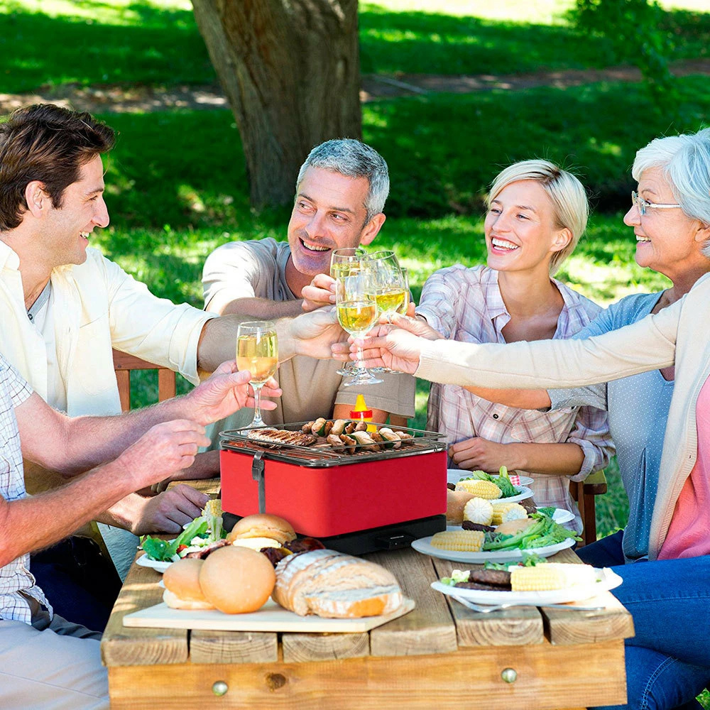 Barbacoa Portatil Sin Humo Teide Rojo 16 Barbacoa Portatil Sin Humo Teide Rojo - Imagen 14