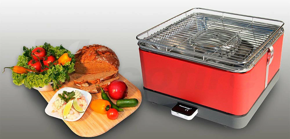 Barbacoa Portatil Sin Humo Teide Rojo 11 Barbacoa Portatil Sin Humo Teide Rojo - Imagen 9