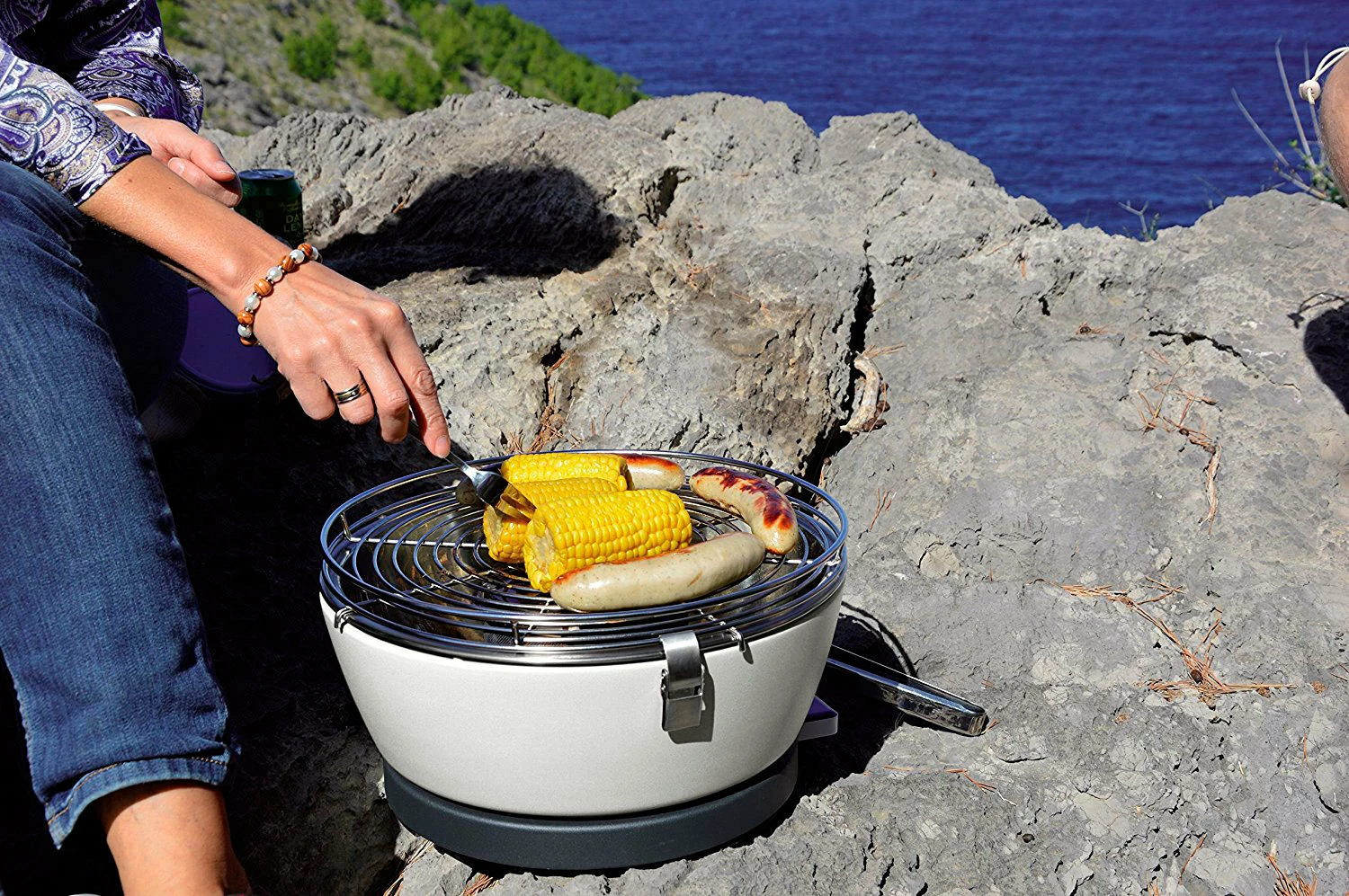 Barbacoa Portatil Sin Humo Vesubio Blanco 11 Barbacoa Portatil Sin Humo Vesubio Blanco - Imagen 9