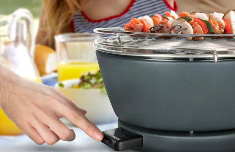 Barbacoa Portatil Sin Humo Vesubio Gris 12 Barbacoa Portatil Sin Humo Vesubio Gris - Imagen 10