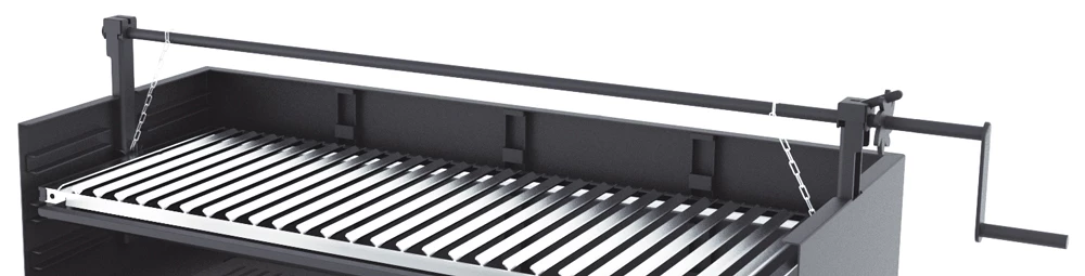 Barbacoa De Carbón Y Leña 100 Cm Con Elevador Y Carro 5 Barbacoa De Carbón Y Leña 100 Cm Con Elevador Y Carro - Imagen 3