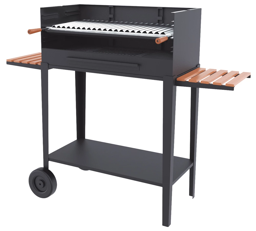 Barbacoa De Carbón Y Leña 80 Cm Con Carro 3 Barbacoa De Carbón Y Leña 80 Cm Con Carro