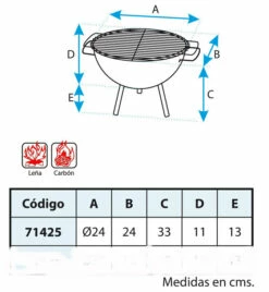 IMEX Barbacoa De Mesa Redonda 24 Cm. 7 IMEX Barbacoa De Mesa Redonda 24 Cm. -cocina al aire libre comercio Barbacoa de Mesa Redonda 24 cm 3