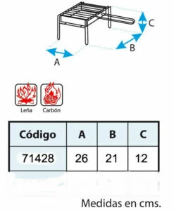 IMEX Barbacoa De Mesa Con Parrilla Cincada II -cocina al aire libre comercio Barbacoa de Mesa con Parrilla Cincada II 3
