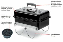 Weber Go-Anywhere Black Carbón -cocina al aire libre comercio Barbacoa portatil Go Anywhere Black carbon 8