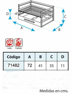 Cajon Barbacoa Fijar En Pared Grande -cocina al aire libre comercio Cajon Barbacoa Fijar en Pared Grande 3