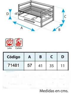Cajon Barbacoa Fijar En Pared Mediano -cocina al aire libre comercio Cajon Barbacoa Fijar en Pared Mediano 3