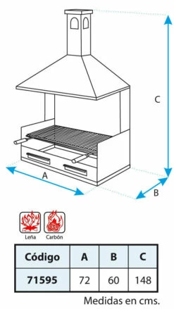 Cajon Barbacoa Con Chimenea Grande Extra Fondo -cocina al aire libre comercio Cajon Barbacoa con Chimenea Grande Extra Fondo 3