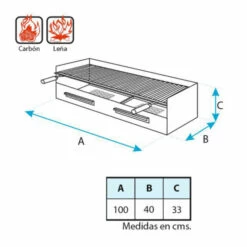 Cajon Barbacoa Con Parrilla Inox. Extra Grande -cocina al aire libre comercio Cajon Barbacoa con Parrilla Inox Extra Grande 2