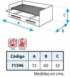 Cajon Barbacoa Con Parrilla Inox. Grande Extra Fondo -cocina al aire libre comercio Cajon Barbacoa con Parrilla Inox Grande Extra Fondo 3