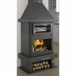 Chimenea Leña Frontal Con Horno Modelo C-300 H