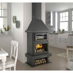 Chimenea Leña Frontal Con Horno Modelo C-300 H -cocina al aire libre comercio Chimenea Lena Frontal con Horno modelo C 300 H 2