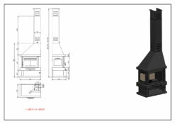 Chimenea De Leña Rinconera Modelo C-102 IK 7 Chimenea De Leña Rinconera Modelo C-102 IK -cocina al aire libre comercio Chimenea de Lena Rinconera Modelo C 102 IK 3
