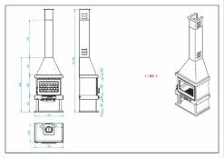 Chimenea De Leña Con Turbinas C-300 TFK -cocina al aire libre comercio Chimenea de Lena con Turbinas C 300 TFK 3