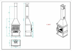 Chimenea De Leña Con Turbinas C-300 T -cocina al aire libre comercio Chimenea de Lena con Turbinas C 300 T 4