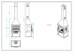 Chimenea De Leña Con Turbinas C-303 TFK 9 Chimenea De Leña Con Turbinas C-303 TFK -cocina al aire libre comercio Chimenea de Lena con Turbinas C 303 TFK 3