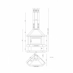 Chimenea De Leña Rinconera Modelo C-200 R 9 Chimenea De Leña Rinconera Modelo C-200 R -cocina al aire libre comercio Chimenea de lena C 200 R.2a