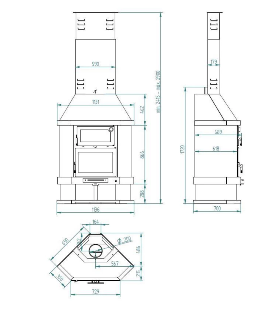 Chimenea De Leña Con Horno C-300 RH 5 Chimenea De Leña Con Horno C-300 RH - Imagen 4