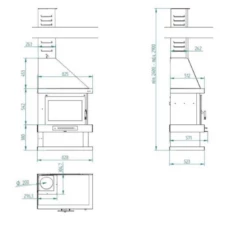 Chimenea De Leña De RincónC-302 D -cocina al aire libre comercio Chimenea de lena de rincon C 302 D 3