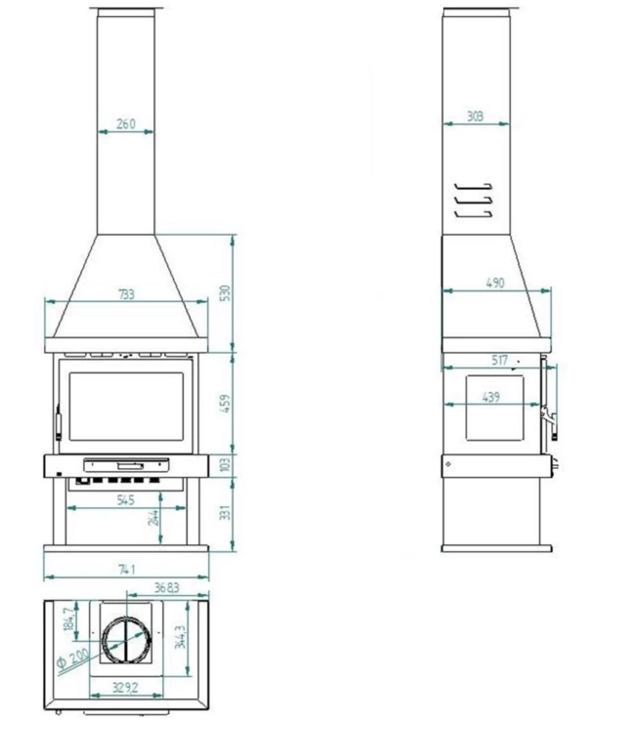 Chimenea Frontal De Leña C-303 6 Chimenea Frontal De Leña C-303 - Imagen 4