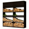 Estantería Leña Negro Ofyr 200 Cm 2 Estantería Leña Negro Ofyr 200 Cm -cocina al aire libre comercio Estanteria Lena Negro Ofyr 200 cm