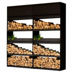 Estantería Leña Negro Ofyr 200 Cm