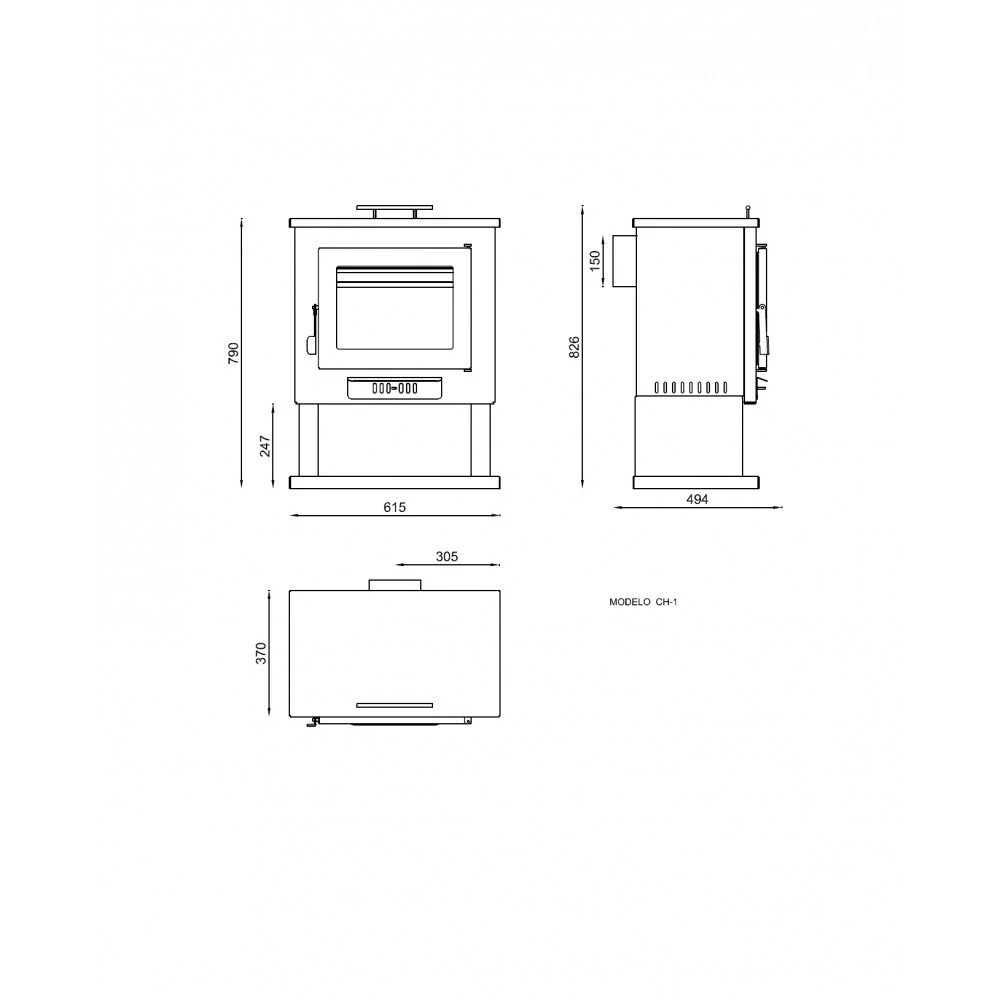 Estufa De Leña Modelo CH-1 6 Estufa De Leña Modelo CH-1 - Imagen 4