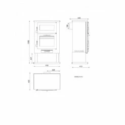 Estufa De Leña Con Horno Modelo CH-3 -cocina al aire libre comercio Estufa De Lena CH 3.2a
