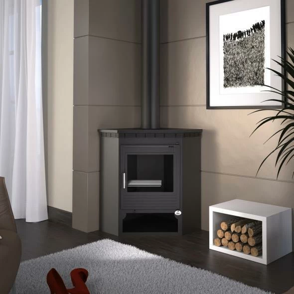 Estufa De Leña Rinconera Modelo M-105 4 Estufa De Leña Rinconera Modelo M-105 - Imagen 2