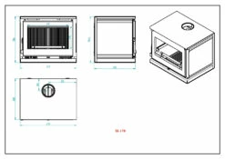 Estufa De Leña Con Turbinas Modelo M-170 -cocina al aire libre comercio Estufa de Lena Modelo M 170 4