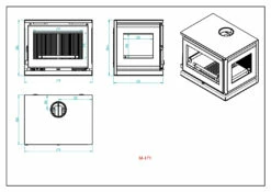 Estufa De Leña Con Turbinas Modelo M-173 -cocina al aire libre comercio Estufa de Lena Modelo M 173 4