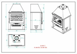 Estufa De Leña Con Turbinas Modelo M-300 T 9 Estufa De Leña Con Turbinas Modelo M-300 T -cocina al aire libre comercio Estufa de Lena Modelo M 300 T 4
