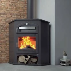 Estufa De Leña Rinconera Con Horno M-106 R 6 Estufa De Leña Rinconera Con Horno M-106 R -cocina al aire libre comercio Estufa de Lena Rinconera con Horno M 106 R 1
