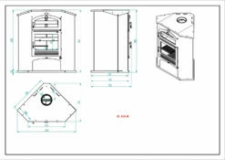 Estufa De Leña Rinconera Con Horno M-106 R 7 Estufa De Leña Rinconera Con Horno M-106 R -cocina al aire libre comercio Estufa de Lena Rinconera con Horno M 106 R 2