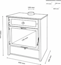 Estufa De Leña Zeux 800 Con Horno 11 Estufa De Leña Zeux 800 Con Horno -cocina al aire libre comercio Estufa de Lena Zeux 800 con Horno 4