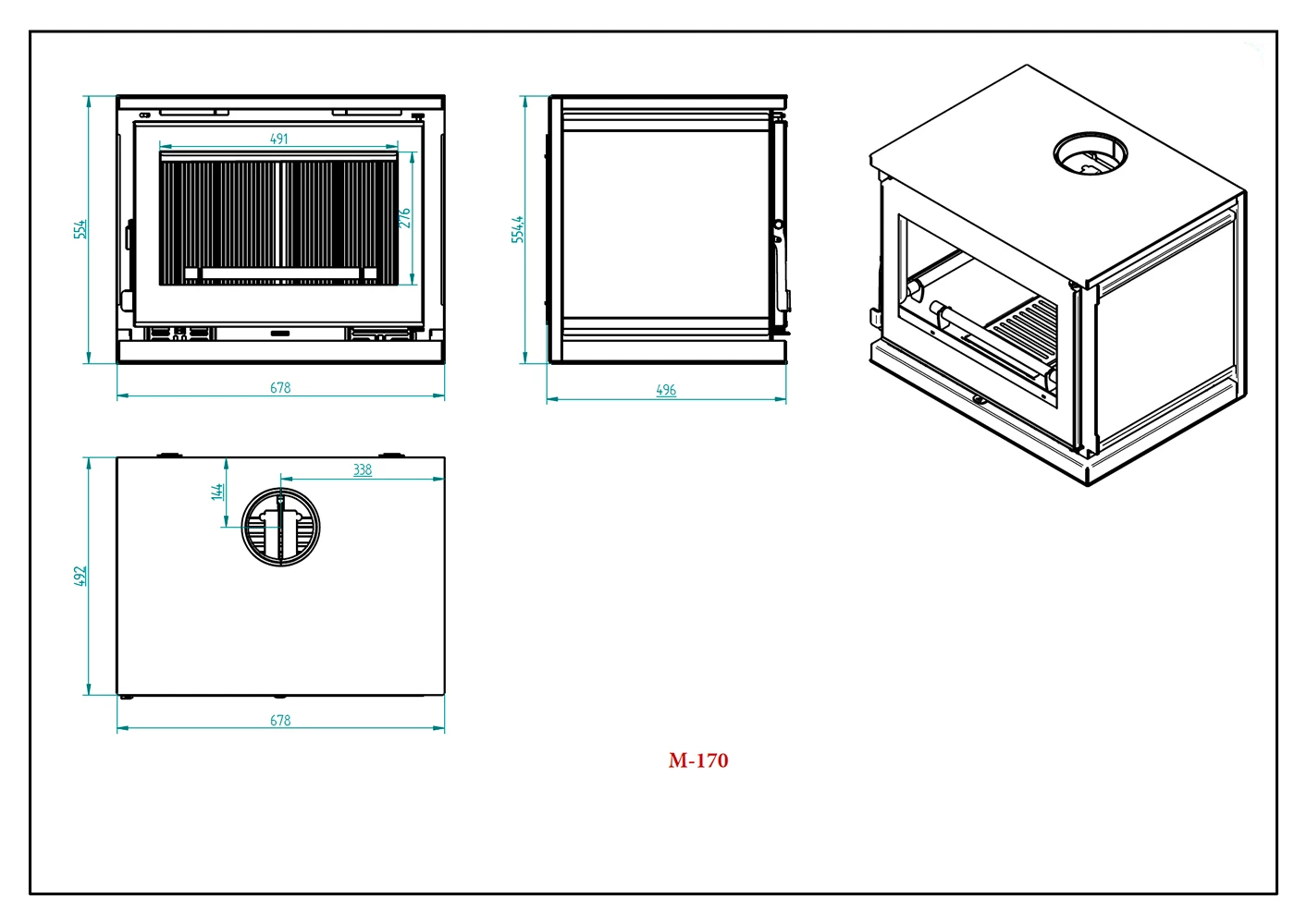Estufa De Leña Con Turbinas Modelo M-170 K 5 Estufa De Leña Con Turbinas Modelo M-170 K - Imagen 3