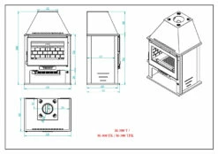 Estufa De Leña Con Turbinas Modelo M-300 TFK -cocina al aire libre comercio Estufa de Lena con Turbinas Modelo M 300 TFK 3