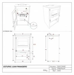 Estufa De Leña Eco Design Bayonne Premium 13 Estufa De Leña Eco Design Bayonne Premium -cocina al aire libre comercio Estufa de lena Eco Bayonne Premium 5
