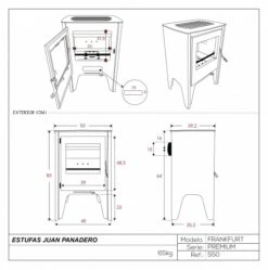 Estufa De Leña Eco Design Frankfurt Premium -cocina al aire libre comercio Estufa de lena Eco Frankfurt Premium 7