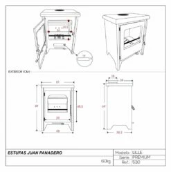 Estufa De Leña Eco Design Lille Premium -cocina al aire libre comercio Estufa de lena Eco Lille Premium 1