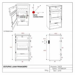 Estufa De Leña Eco Design Nice Titanium -cocina al aire libre comercio Estufa de lena Eco Nice Titanium 1