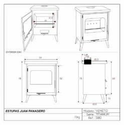 Estufa De Leña Eco Design Veneto Titanium -cocina al aire libre comercio Estufa de lena Eco Nice Titanium 9
