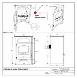 Estufa De Leña Eco Design Toulouse Premium -cocina al aire libre comercio Estufa de lena Eco Toulouse Premium 1