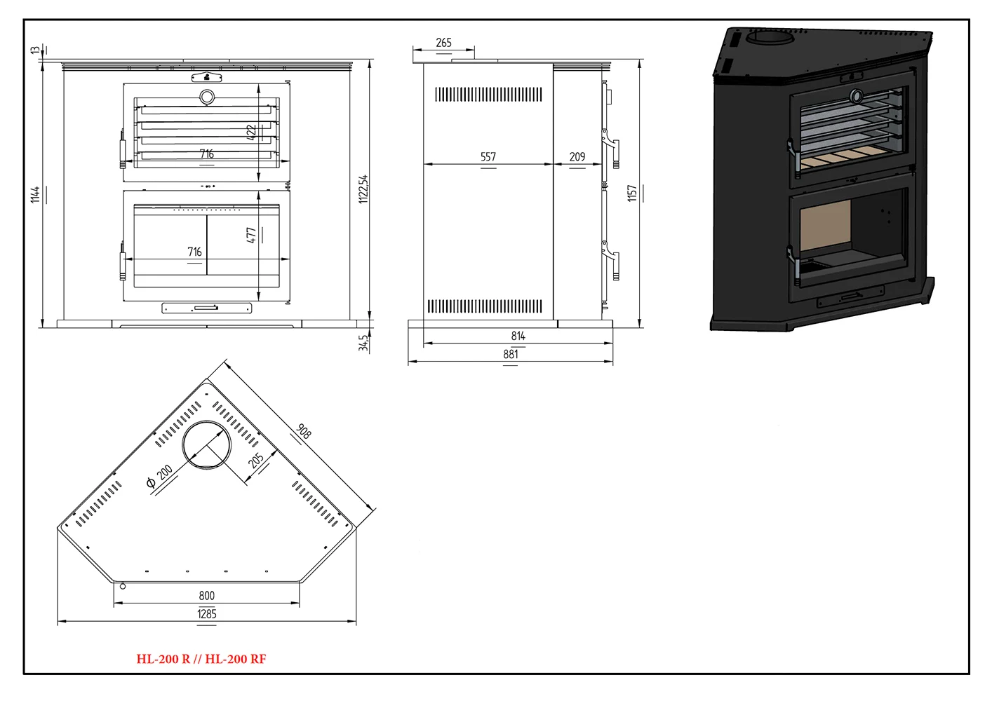 Horno De Leña Modelo HL-200 R 5 Horno De Leña Modelo HL-200 R - Imagen 3